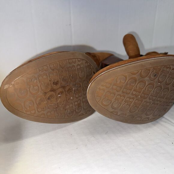 Gianni Bini Brown Suede Zip Up Ankle Booties, Size 8M - Picture 9 of 10